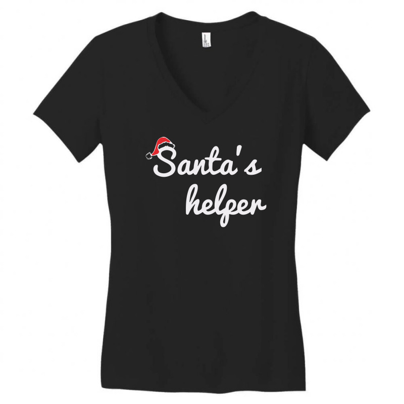 Santa's Helper Cute Christmas Women's V-neck T-shirt | Artistshot