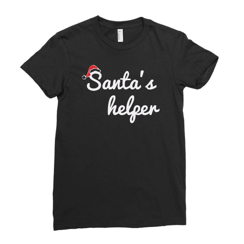 Santa's Helper Cute Christmas Ladies Fitted T-shirt | Artistshot
