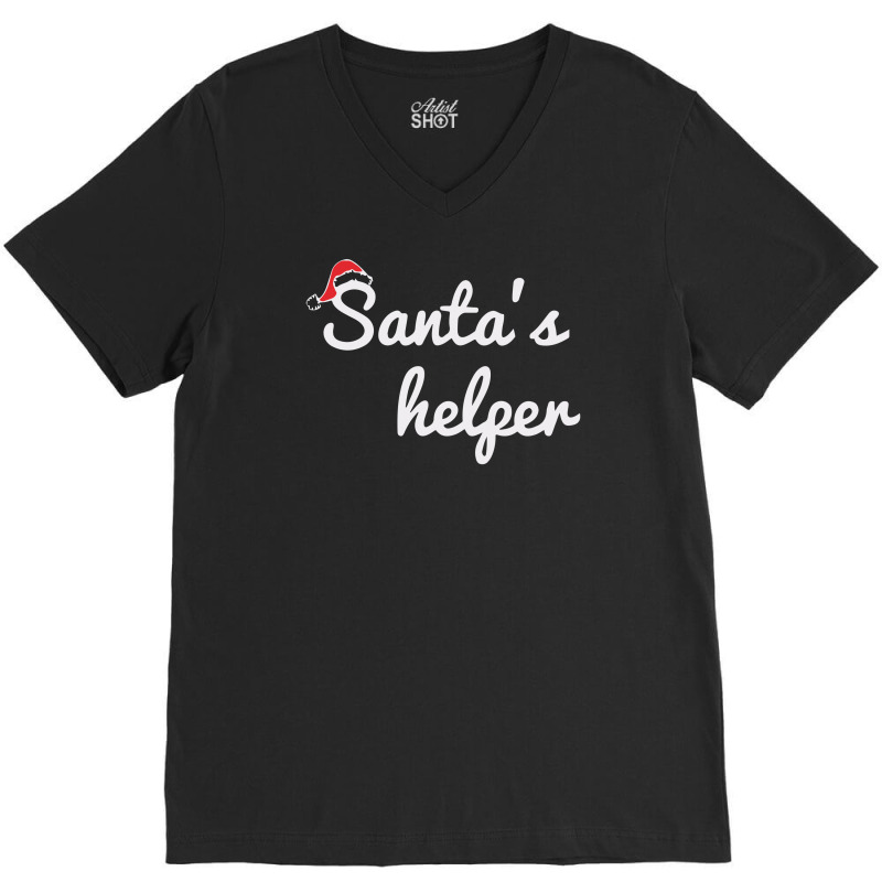Santa's Helper Cute Christmas V-neck Tee | Artistshot