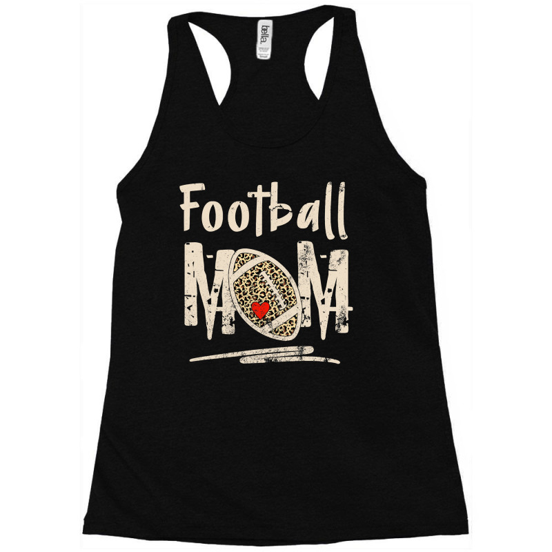 Football Mom Leopard Football Love Football Player 125 Football Player Racerback Tank by circularflap | Artistshot