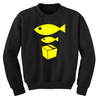 Big Fish Little Fish Cardboard Box Youth Sweatshirt | Artistshot