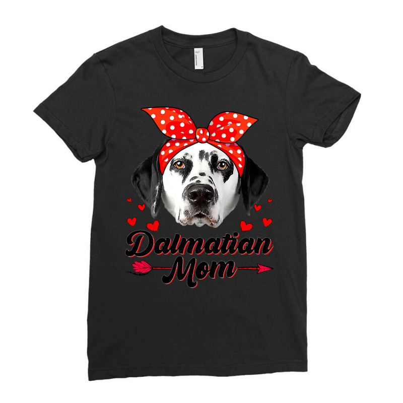 Dalmatian Funny Dog Womens Cute Dalmatian Mom Dog Mom Mothers Day 114 Ladies Fitted T-Shirt by circularflap | Artistshot