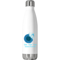 Diabetes Diabetic Sunflower Faith Hope Love Diabetic 7 Diabetes Awaren Stainless Steel Water Bottle | Artistshot