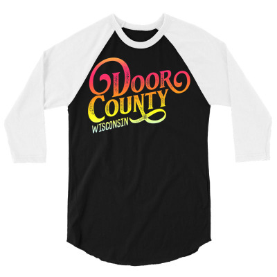 Door County Wis.con.sin Tourist Design Adults & Kids, Souvenir T Shirt 3/4 Sleeve Shirt Designed By Cuser3146
