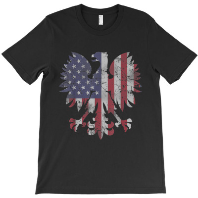 Retro Fade Polish American Flag Eagle Heritage Men Women T-shirt Designed By Nguyen Van Thuong
