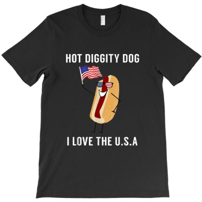Hot Diggity Dog I Love Usa - Funny Fourth Of July T-shirt Designed By Nguyen Van Thuong