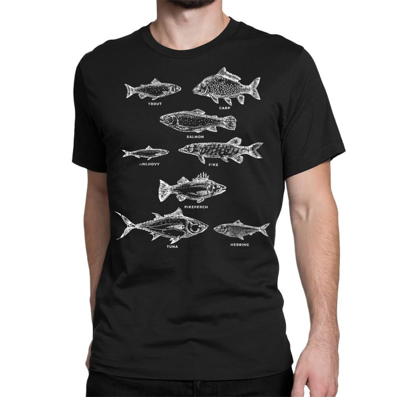 Fish Species Collection Biologist Fishkeeping Animal Fish T Shirt Classic T-shirt by bibonzgulnacqo | Artistshot