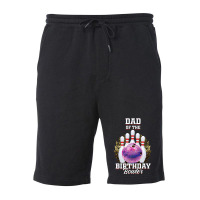 Bowling Bowl Tenpin Player Bowler Daddy Father Papa Natal Birthday Par Fleece Short | Artistshot