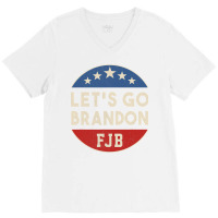 Let’s Go Br.an.d.o.n Conservative Vintage Political Usa Flag T Shirt V-neck Tee | Artistshot