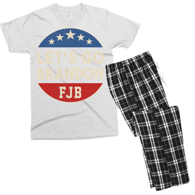 Let’s Go Br.an.d.o.n Conservative Vintage Political Usa Flag T Shirt Men's T-shirt Pajama Set | Artistshot