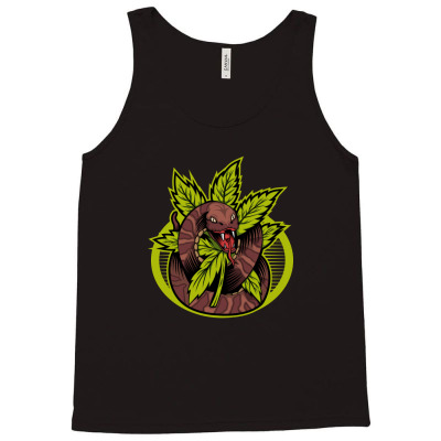 Cannabis Snake Tank Top Designed By Andypp