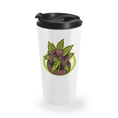 Cannabis Snake Travel Mug Designed By Andypp