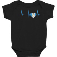 Guatemala Heart Guatemalan Heartbeat Ekg Pulse Chapin Mayan T Shirt Baby Bodysuit | Artistshot