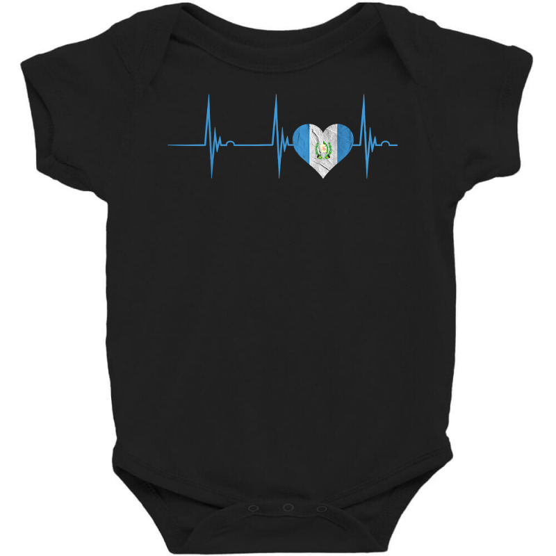 Guatemala Heart Guatemalan Heartbeat Ekg Pulse Chapin Mayan T Shirt Baby Bodysuit by dequariusgoblirsch | Artistshot