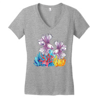 Saltwater Fish Aquarium Betta Fish Lover Fishkeeping Fish T Shirt Women's V-neck T-shirt | Artistshot