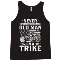 Mens Never Underestimate An Old Man On A Trike   Trike Triker T Shirt Tank Top | Artistshot