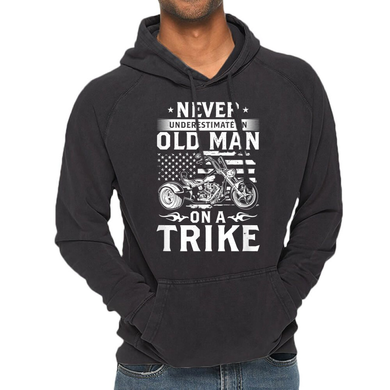 Mens Never Underestimate An Old Man On A Trike   Trike Triker T Shirt Vintage Hoodie by kylanaalamos | Artistshot