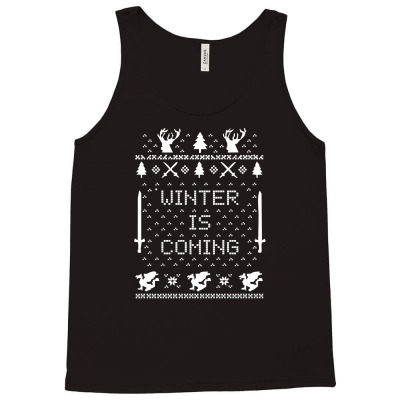 Winter Is Coming Ugly Christmas Sweater Tank Top Designed By Wanzinx