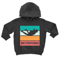 Skydiving Silhouette Sport Activity Vector Graphic Toddler Hoodie | Artistshot