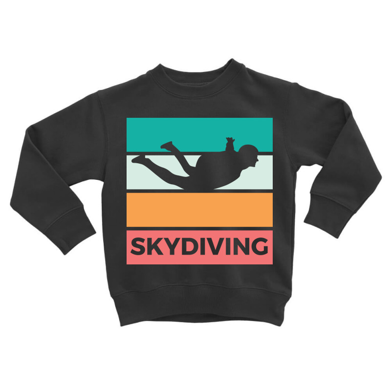 Skydiving Silhouette Sport Activity Vector Graphic Toddler Sweatshirt | Artistshot