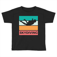 Skydiving Silhouette Sport Activity Vector Graphic Toddler T-shirt | Artistshot