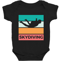 Skydiving Silhouette Sport Activity Vector Graphic Baby Bodysuit | Artistshot