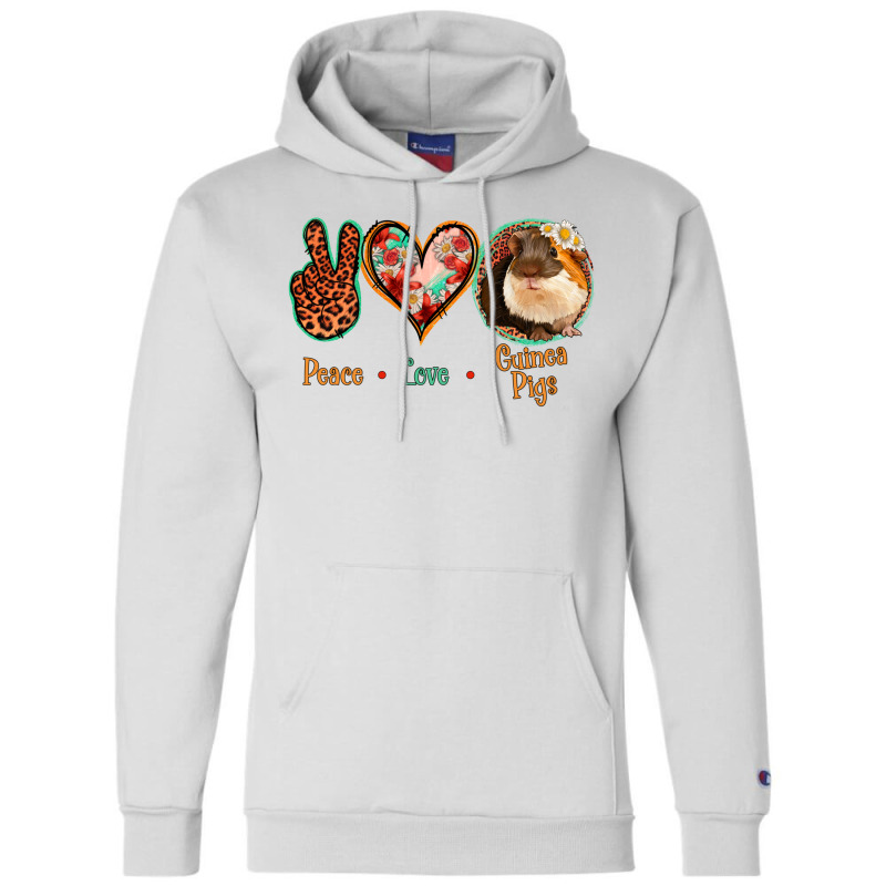 Peace Love Guinea Pigs Champion Hoodie | Artistshot