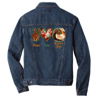 Peace Love Guinea Pigs Men Denim Jacket | Artistshot