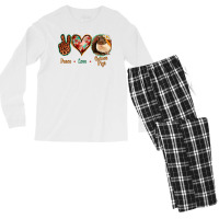 Peace Love Guinea Pigs Men's Long Sleeve Pajama Set | Artistshot