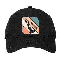 Snorkeling Silhouette Sport Activity Vector Graphic Adjustable Cap | Artistshot