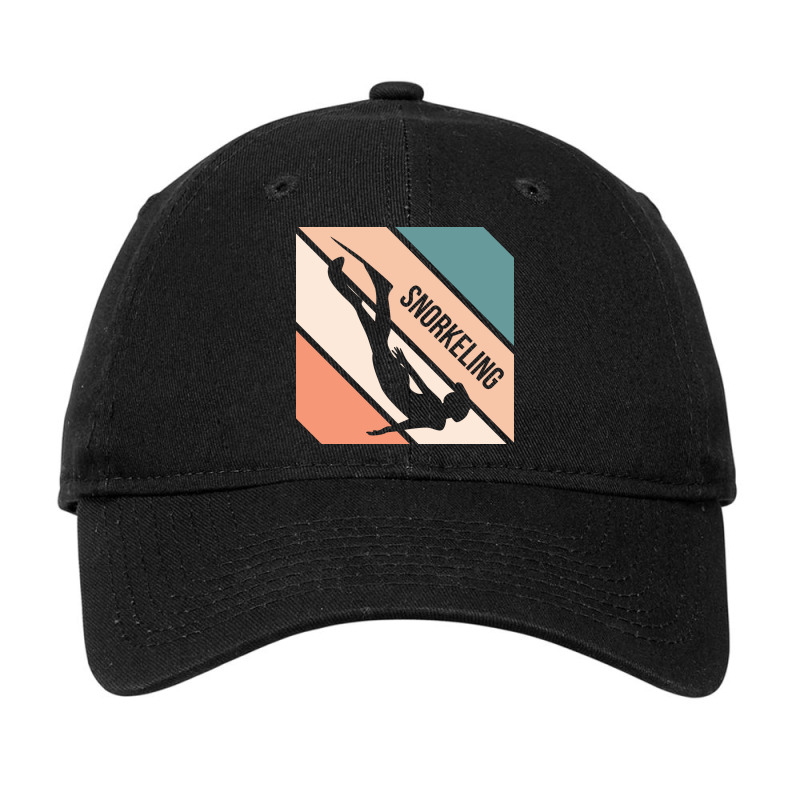 Snorkeling Silhouette Sport Activity Vector Graphic Adjustable Cap by s4rt4 | Artistshot