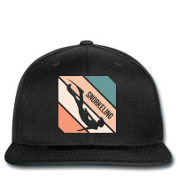 Snorkeling Silhouette Sport Activity Vector Graphic Printed Hat | Artistshot