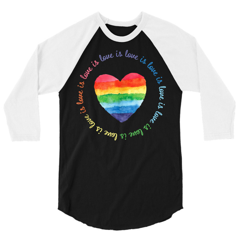 Pride Love Is Love Is Love... Tank Top 3/4 Sleeve Shirt | Artistshot
