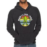 Man I Love Frog Vintage Hoodie | Artistshot