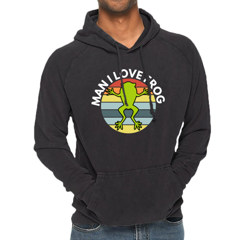 Man I Love Frog Vintage Hoodie | Artistshot