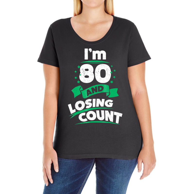 80th Birthday Gift Idea For Dad Funny 80 Years T Shirt Ladies Curvy T-shirt | Artistshot