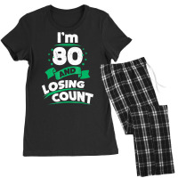 80th Birthday Gift Idea For Dad Funny 80 Years T Shirt Women's Pajamas Set | Artistshot