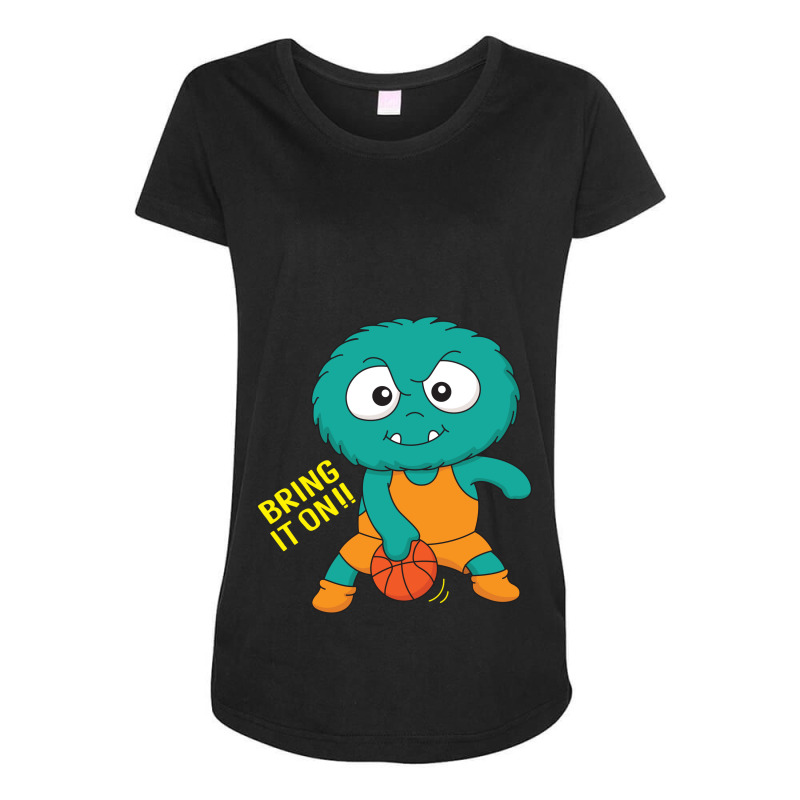 Monster Basketball Maternity Scoop Neck T-shirt by Spot Of merch | Artistshot