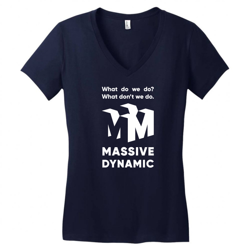 Massive Dynamic Ad From The Fringe Women's V-neck T-shirt | Artistshot