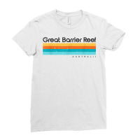 Vintage Great Barrier Reef Islands Australia Retro Design T Shirt Ladies Fitted T-shirt | Artistshot