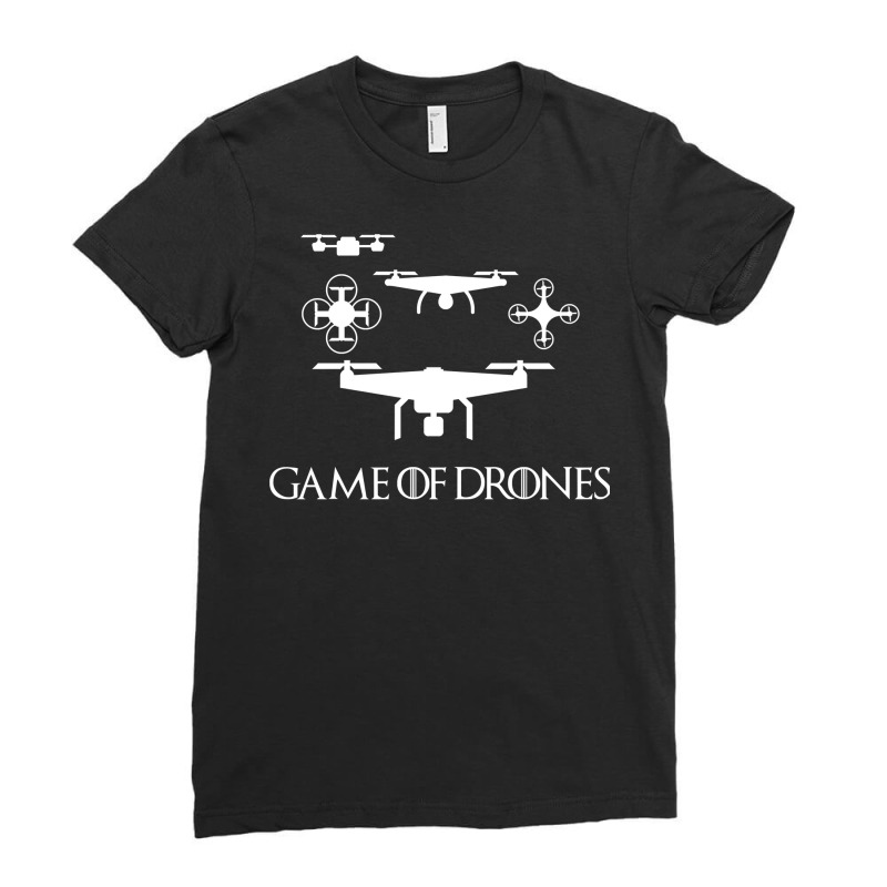 Game Of Drones Shirt Drone Racing Fpv Pilot T Shirt Gift Ladies Fitted T-Shirt by renelonganecker | Artistshot