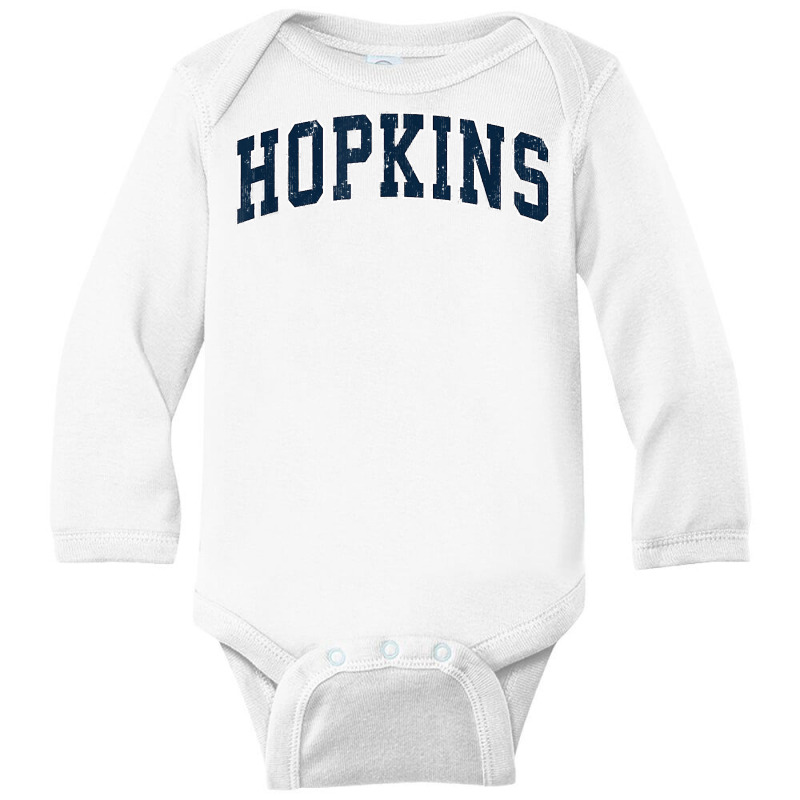 Hopkins Minnesota Mn Vintage Sports Design Navy Design T Shirt Long Sleeve Baby Bodysuit | Artistshot