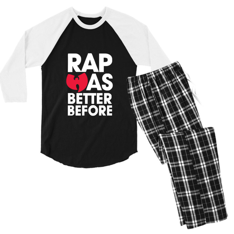 Rap Was Better Men's 3/4 Sleeve Pajama Set | Artistshot