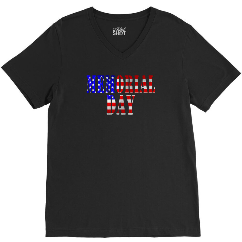 Memorial Day V-neck Tee | Artistshot