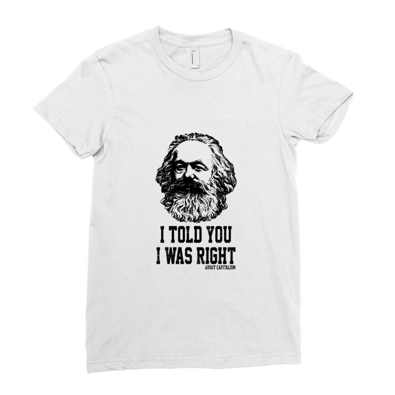 Karl Marx Capitalism Communism Ladies Fitted T-Shirt by SBuyArt | Artistshot