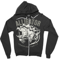 Alligator Snapping Turtle, Vintage Design For Reptile Lovers T Shirt Zipper Hoodie | Artistshot