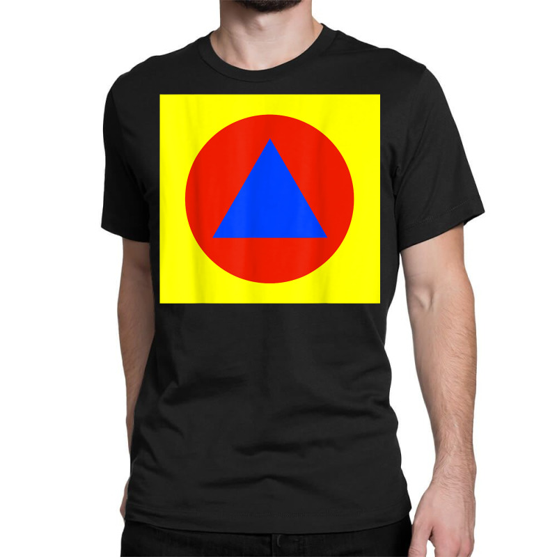 Blue Triangle In Red Circle In Yellow Square Primary Colors T Shirt Classic T-shirt by dequariusgoblirsch | Artistshot