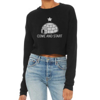 Big Igloo Boogaloo Come And Start Cropped Sweater | Artistshot