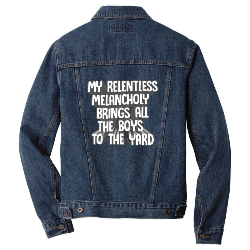 My Relentless Melancholy Brings All The Boys To The Yard Men Denim Jacket by qulonuhun | Artistshot