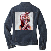 Fire, Hands, Paranoia, Relationship, Angel, Wing, Wings, Winged, Deter Ladies Denim Jacket | Artistshot